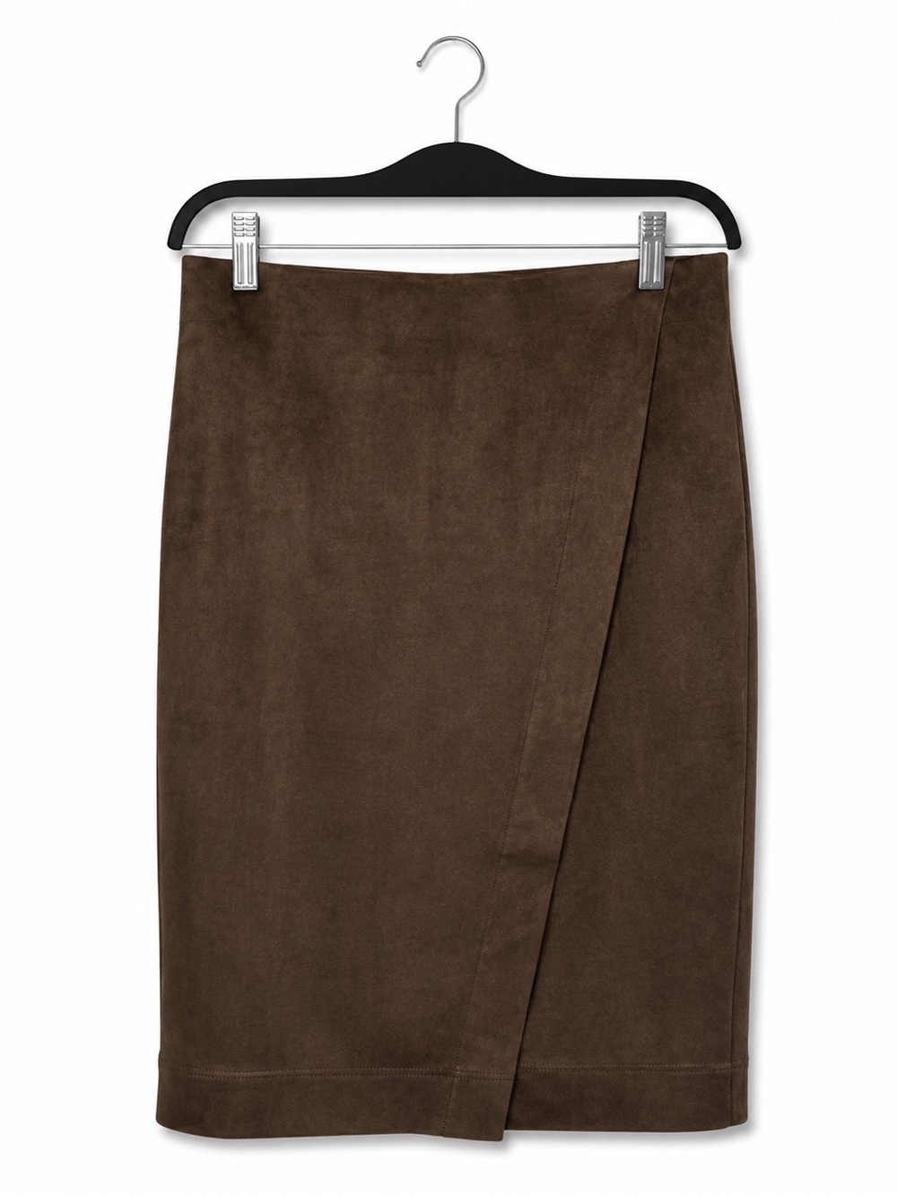 NWT Anne Taylor Brown Faux-Suede Pencil Skirt